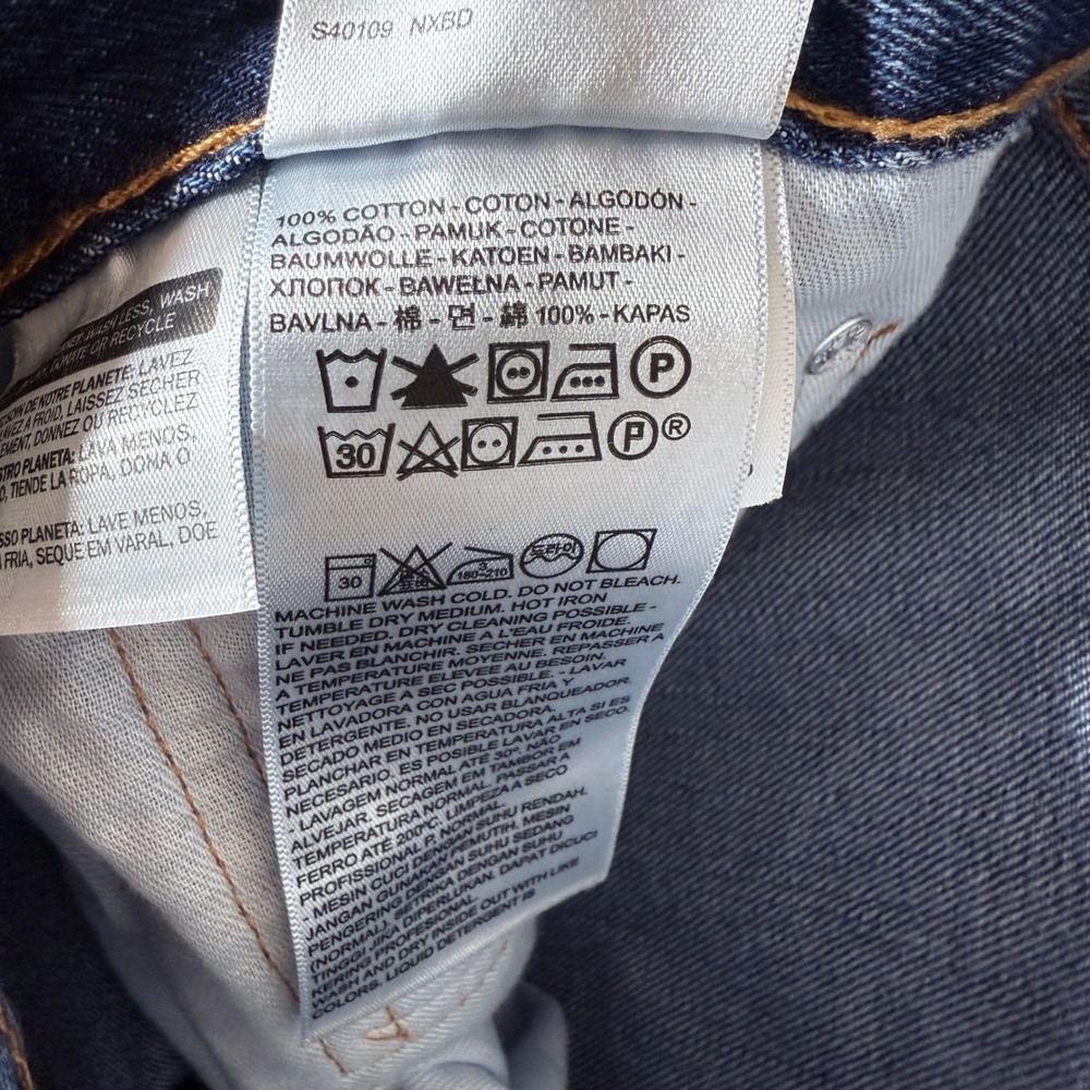 Levi's 505 Regular Fit‎ Jeans Mens Size 32x34 Medium Wash Denim Straight Leg - Picture 7 of 7